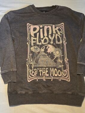 Vintage Style Pink Floyd Crewneck Sweatshirt with 3/4 Sleeve
